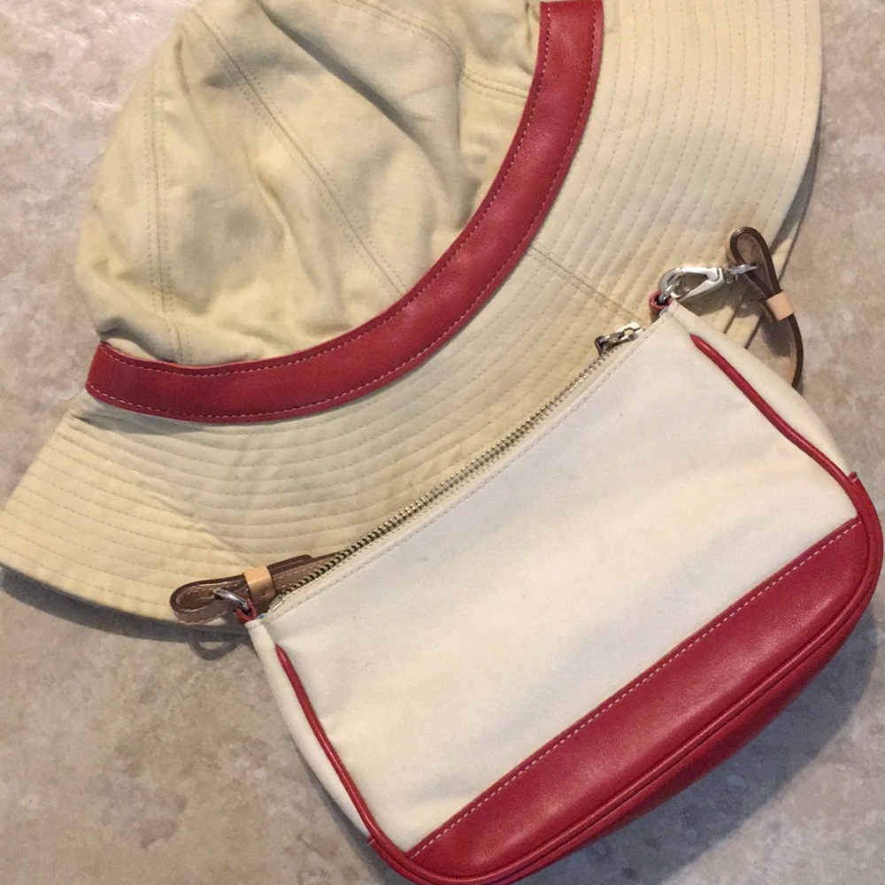 Vintage Coach Bucket Hat Baguette Red Leather Set - Picture 10 of 10